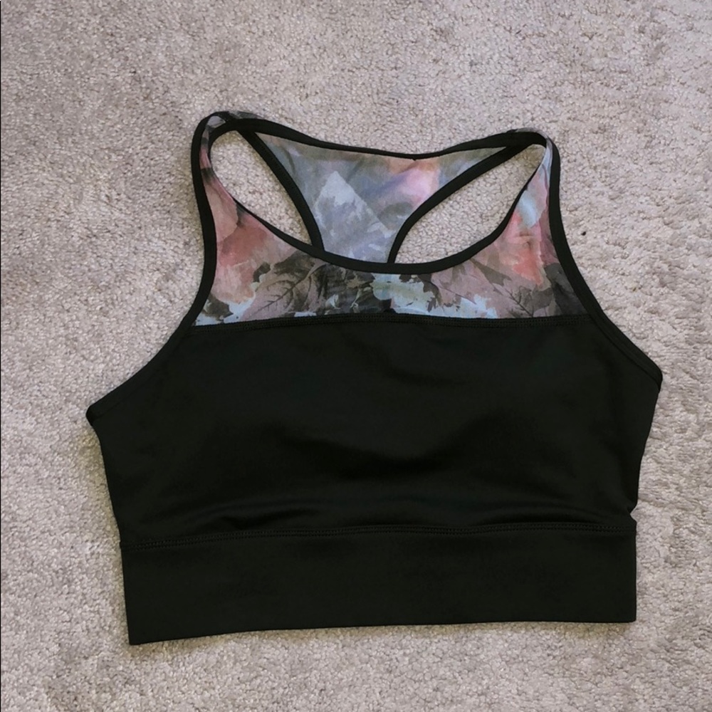 Floral & Hunter Green Crop Top